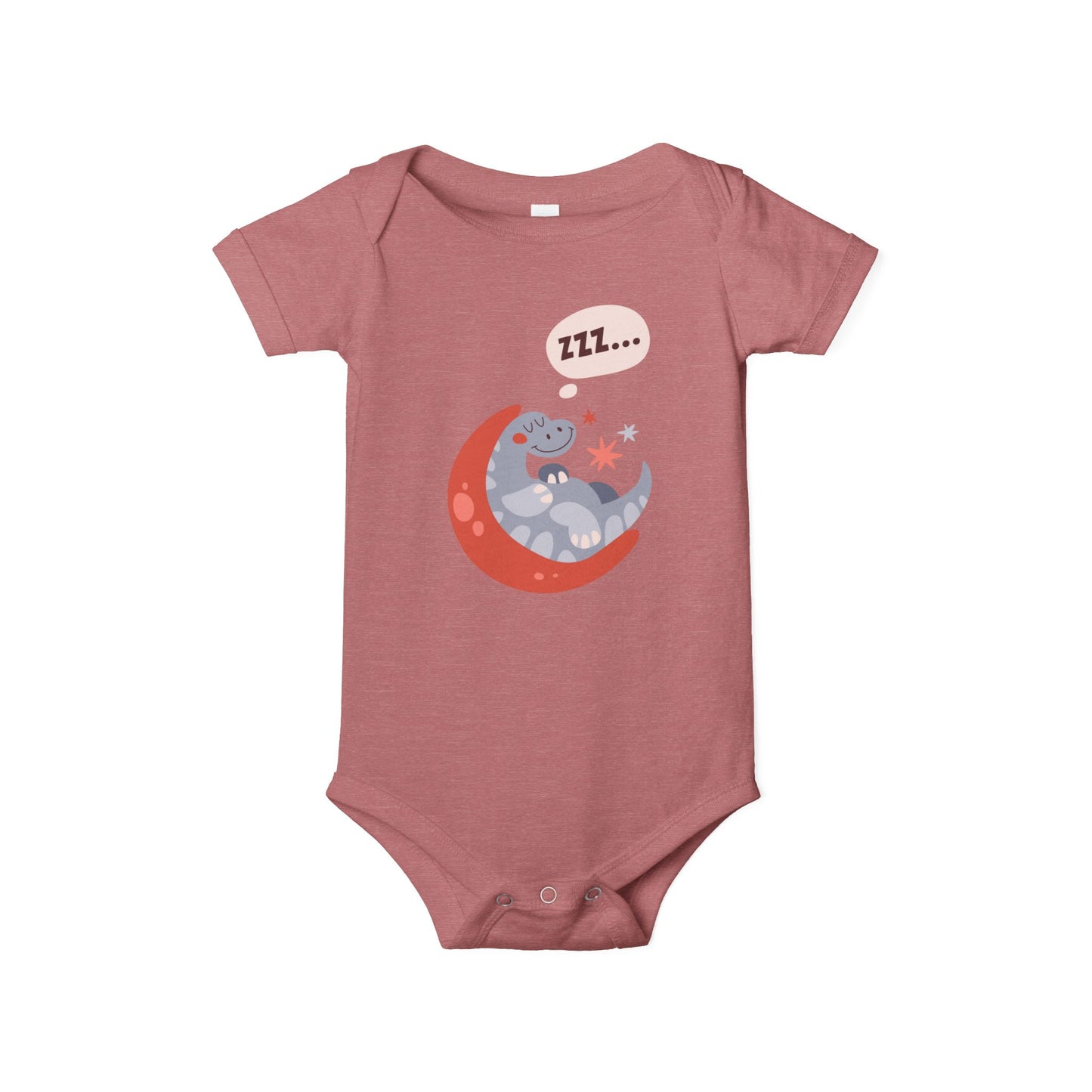 Sleepy Dinosaur Infant Jersey One Piece - Adorable Baby Bodysuit for Newborns