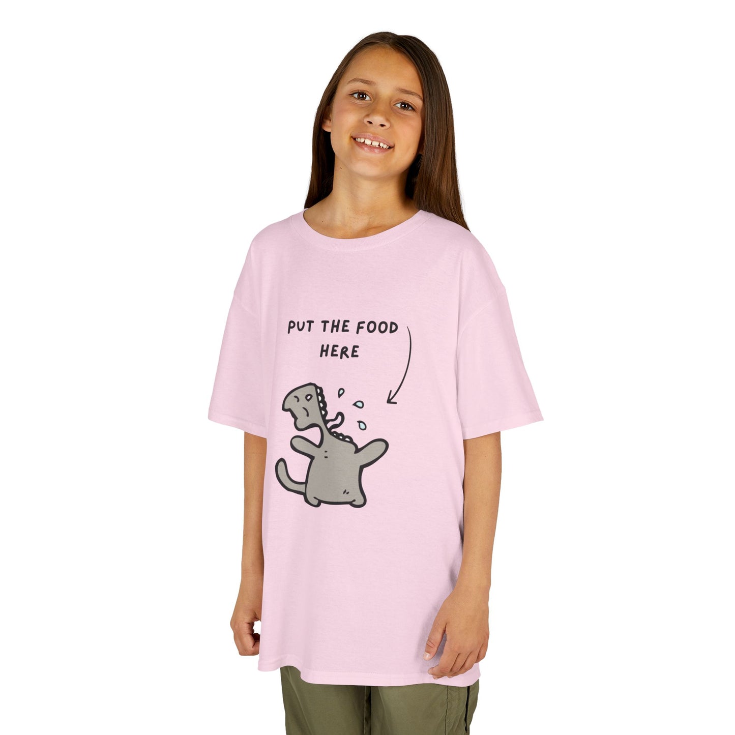 Cute Kids T-Shirt: 'Put the Food Here'