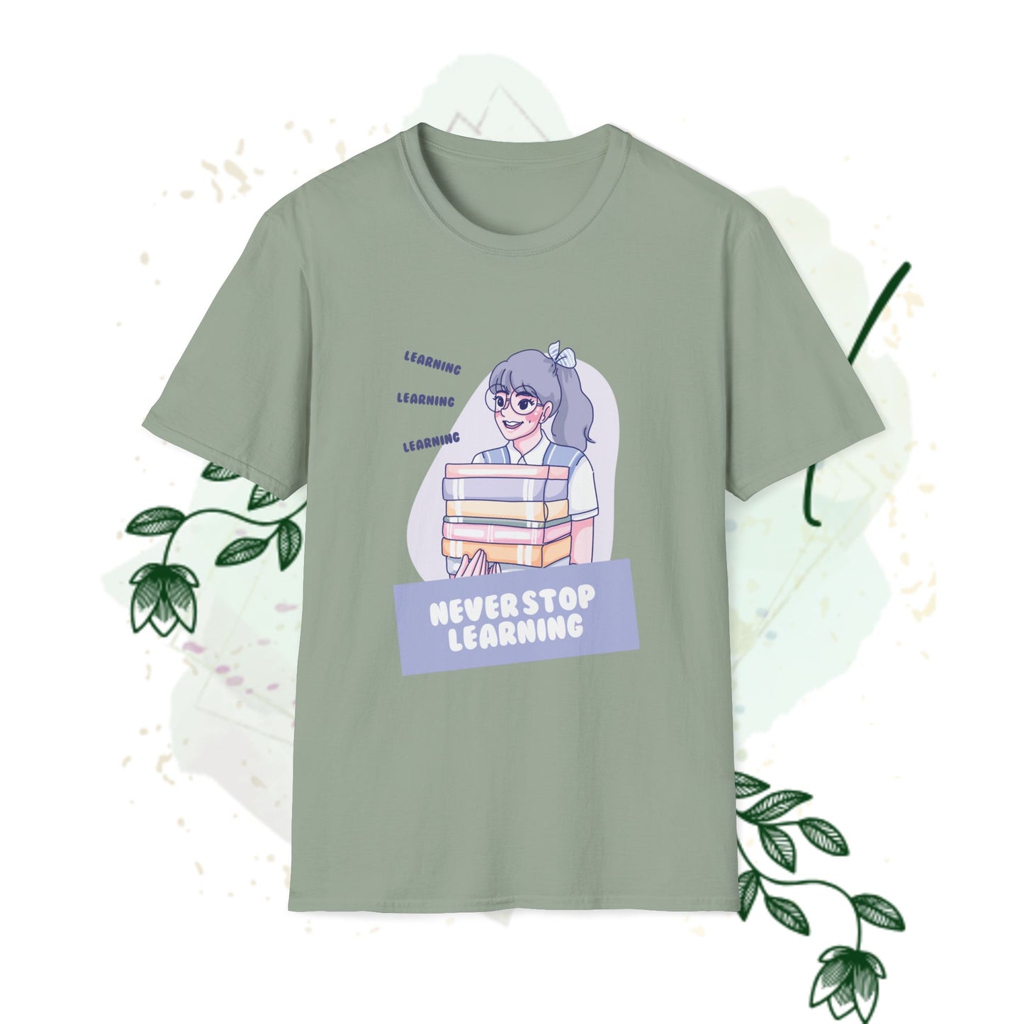 Never Stop Learning Unisex Softstyle T-Shirt
