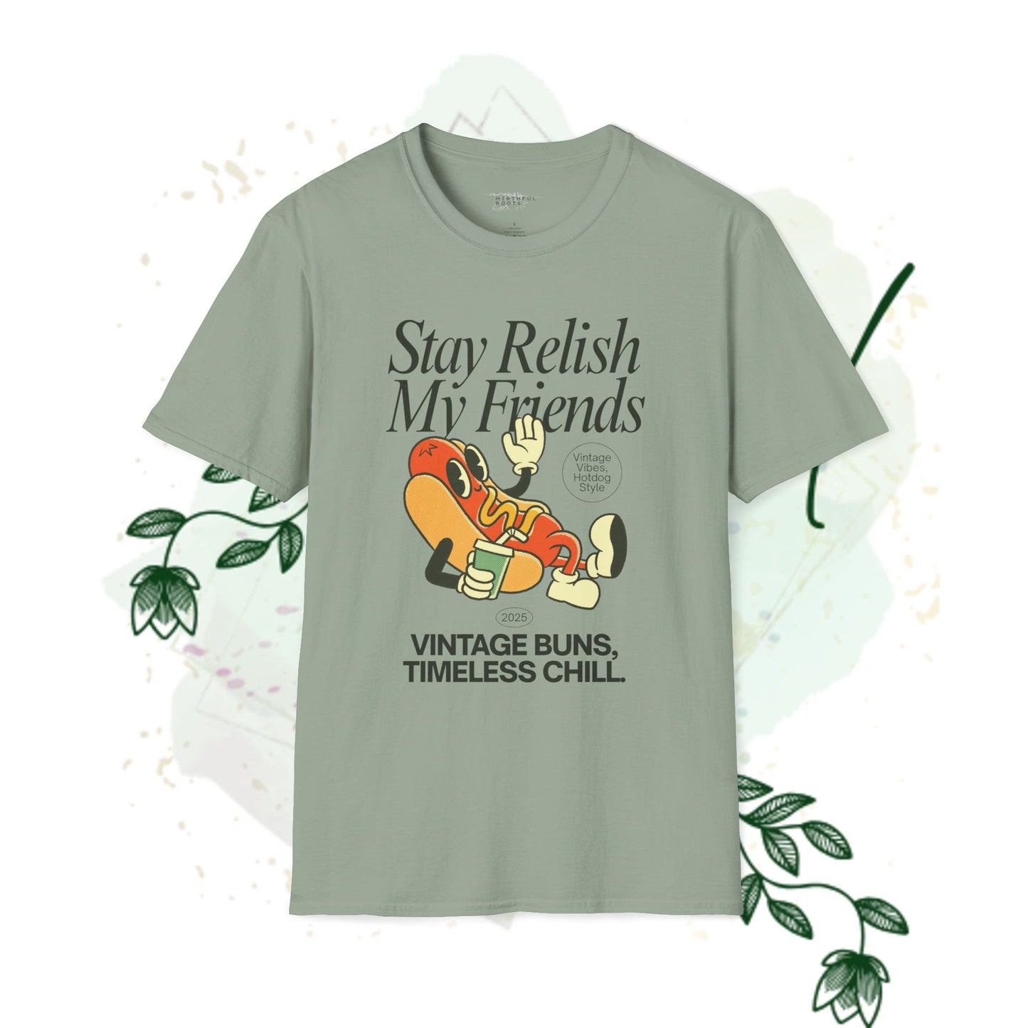 Vintage Style Relaxed T-Shirt - 'Stay Relish My Friends'