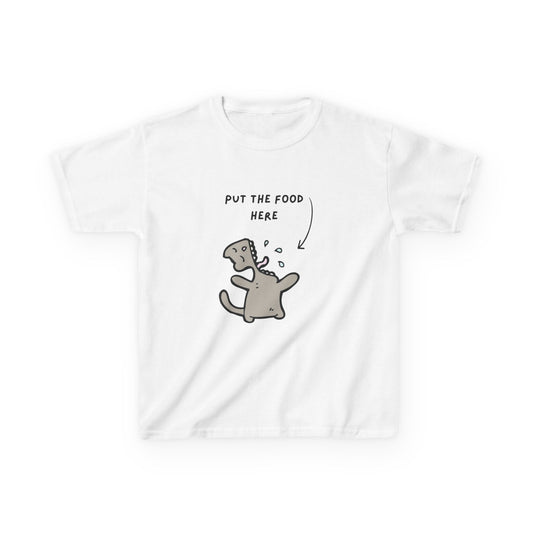 Cute Kids T-Shirt: 'Put the Food Here'