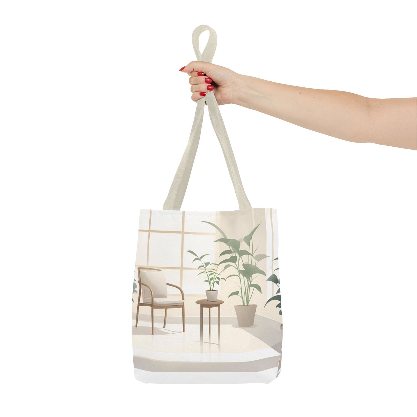 Cozy Home Vibe Tote Bag - Aesthetic Plant Design for Everyday Use
