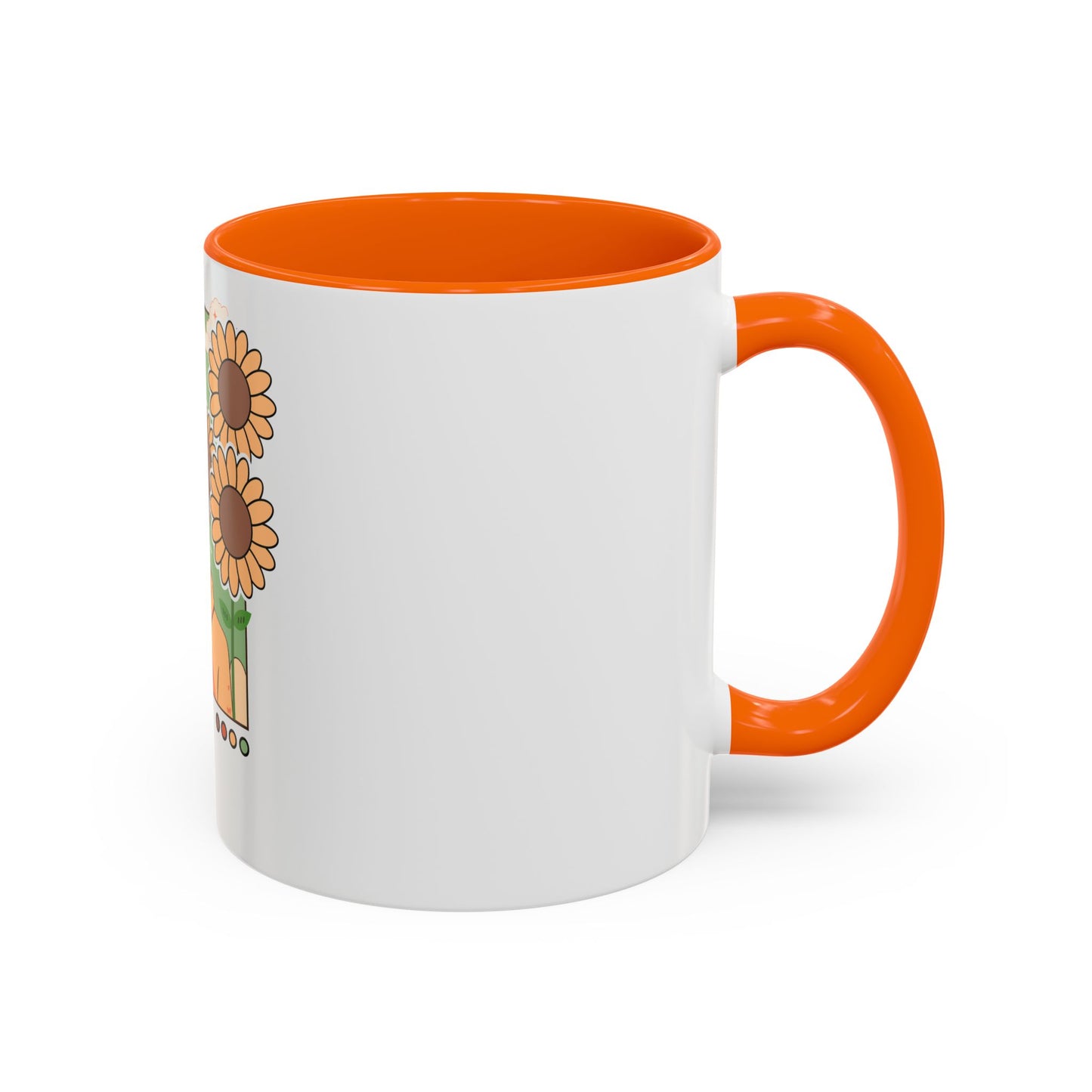 Sunflower Boy Accent Coffee Mug – 11oz & 15oz – Perfect Gift for Nature Lovers