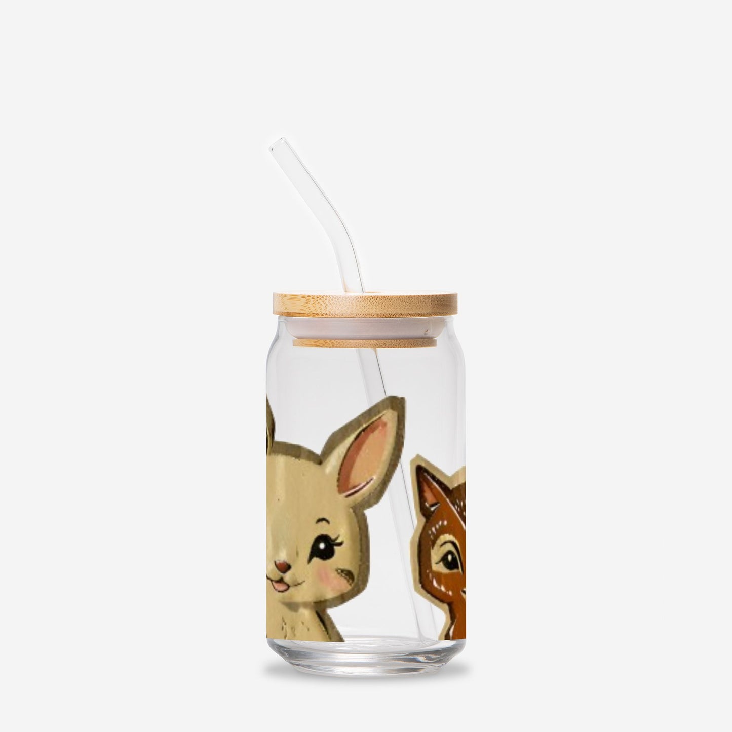 Woodland Friends Glass Can 16oz