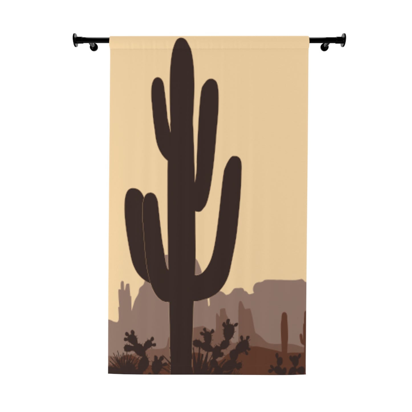 Yeehaw Corral Window Curtain - Desert Cactus