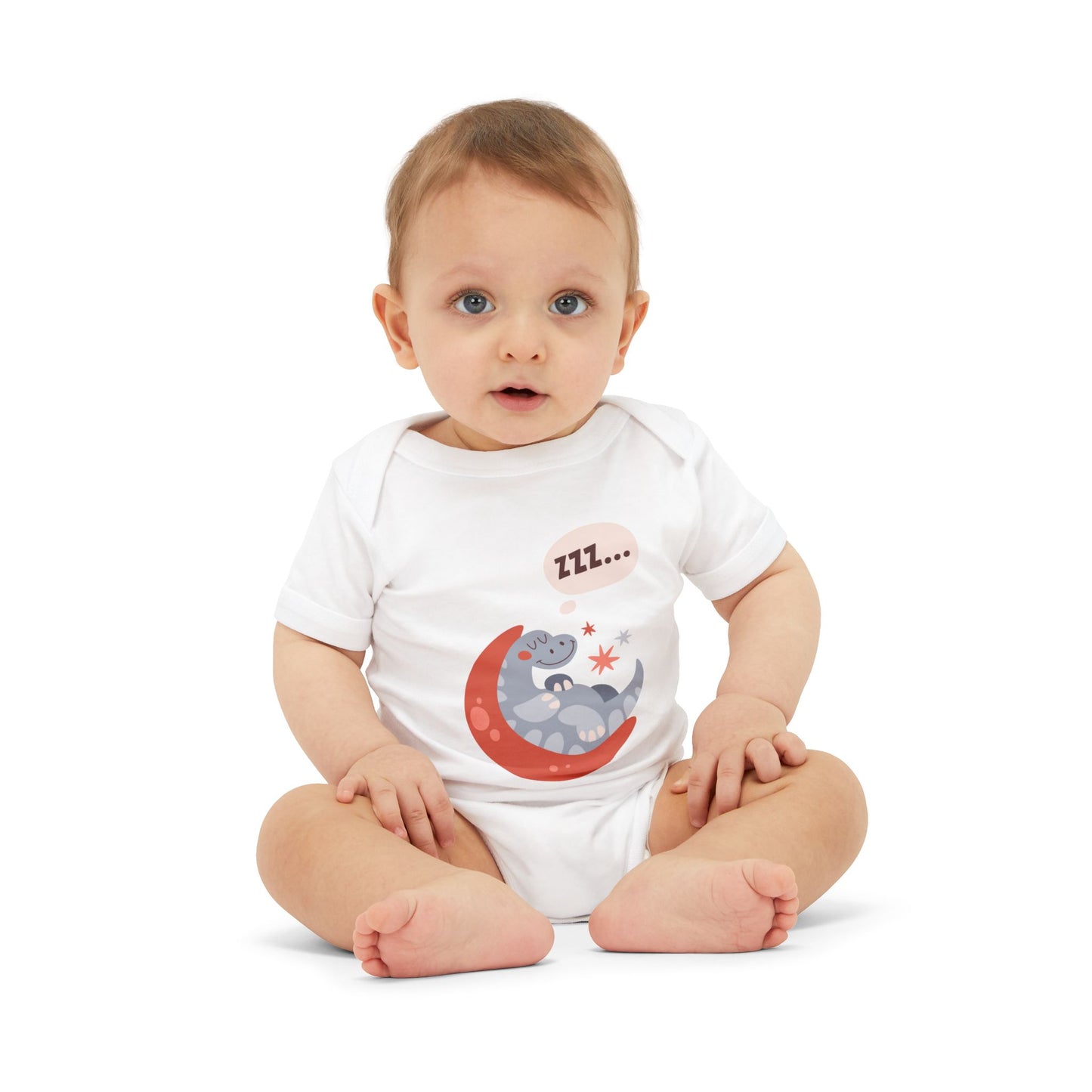 Sleepy Dinosaur Infant Jersey One Piece - Adorable Baby Bodysuit for Newborns