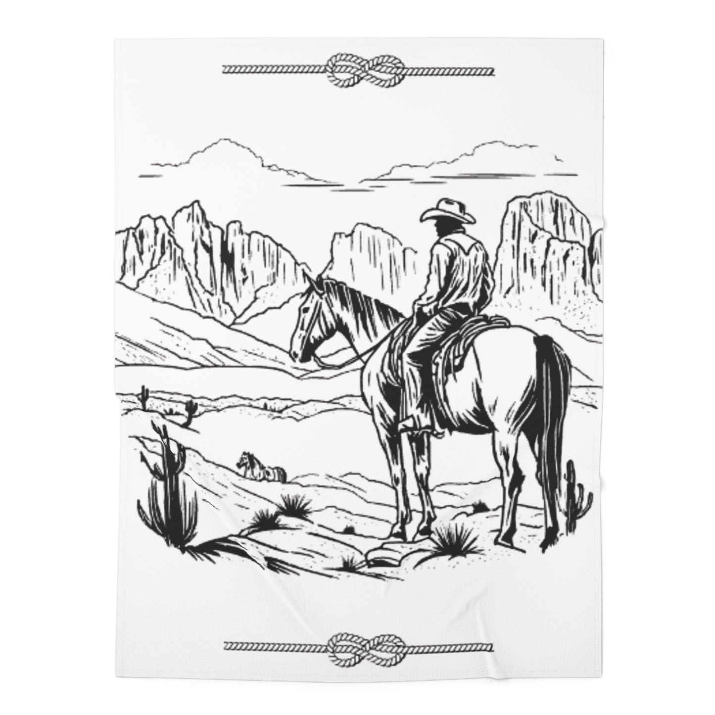 Yeehaw Corral Baby Swaddle Blanket - Western Cowboy
