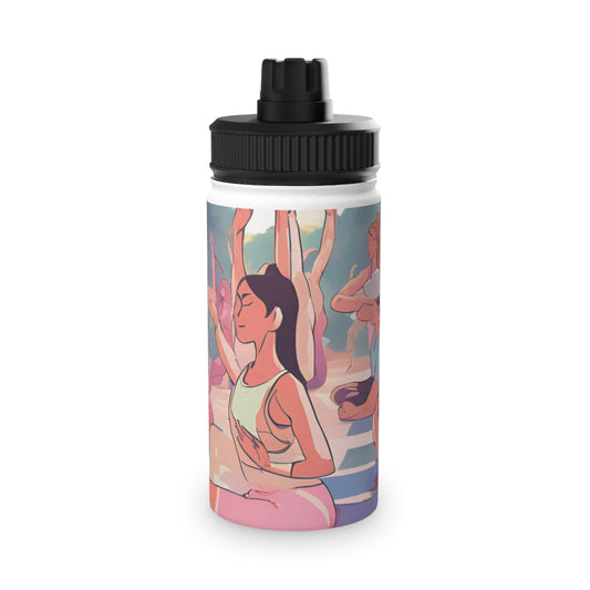 Yoga-Inspired Stainless Steel Water Bottle | Sports Lid | Hydration for Active Lifestyles
