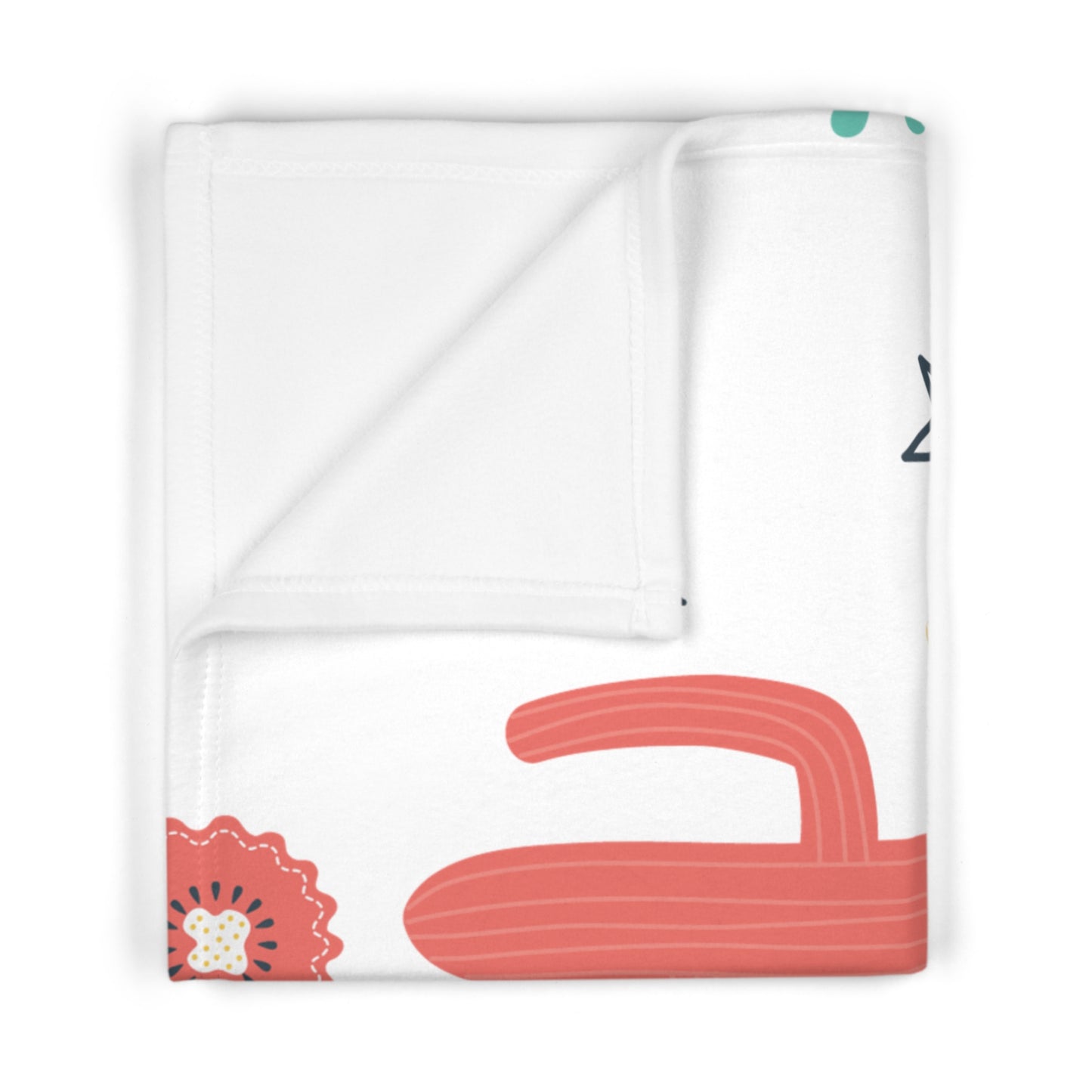 Whimsical Floral Cactus Baby Blanket