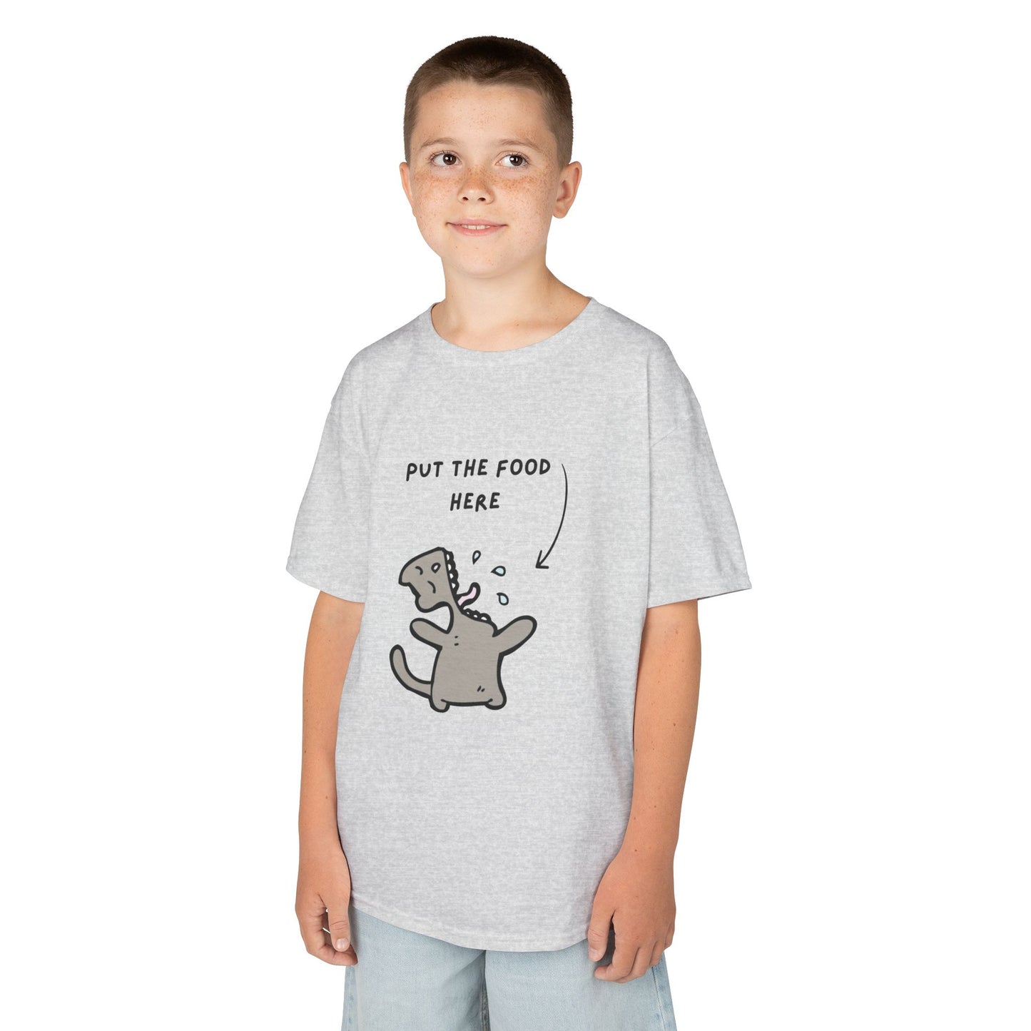 Cute Kids T-Shirt: 'Put the Food Here'