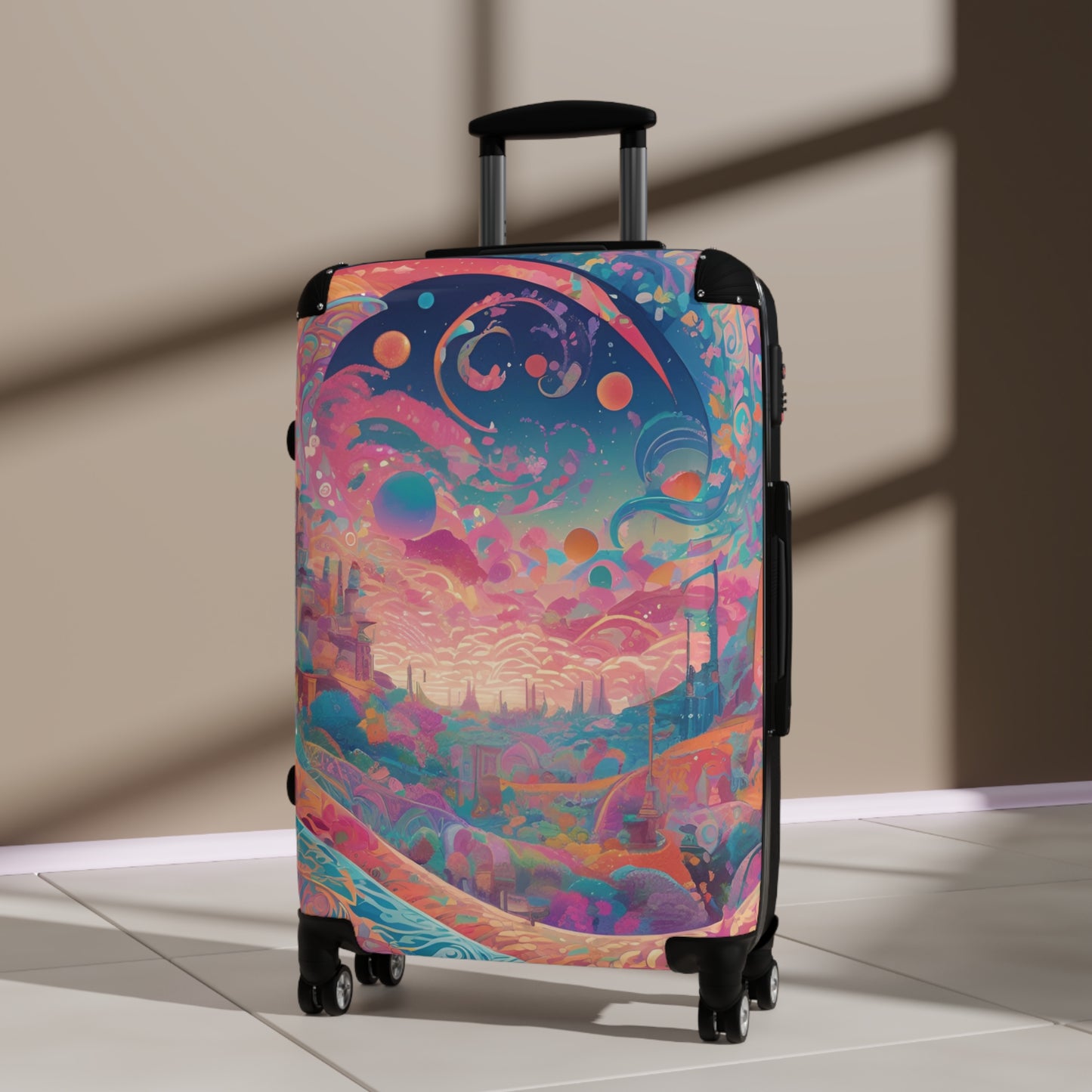 Whimsical Travel Suitcase - Cosmic