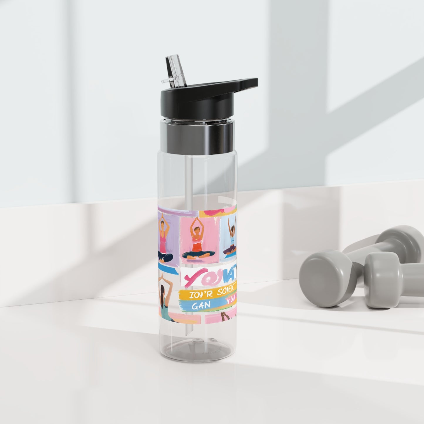 Yoga-Inspired Sport Bottle | 20oz Tritan Water Bottle for Fitness Enthusiasts