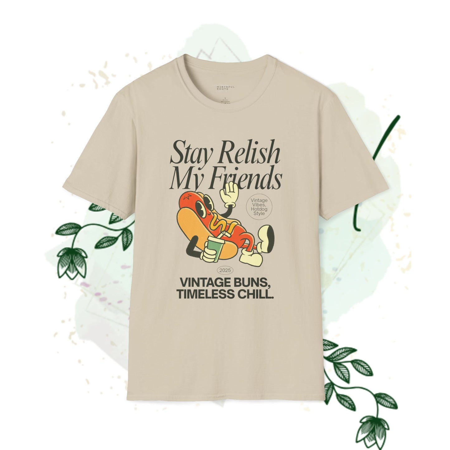 Vintage Style Relaxed T-Shirt - 'Stay Relish My Friends'
