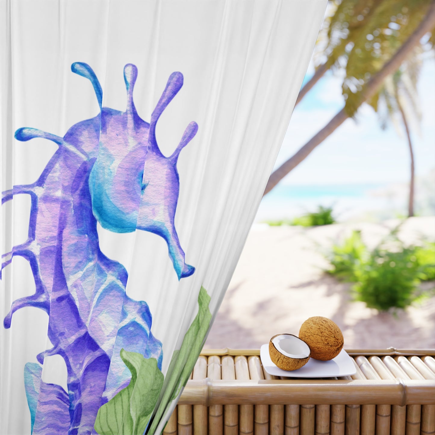 Wild & Wonder Curtain, Seahorse