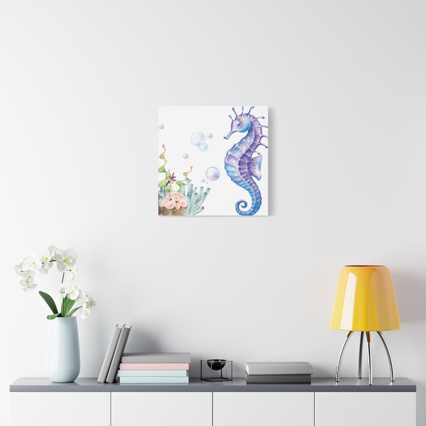 Wild & Wonder Canvas Art - Seahorse