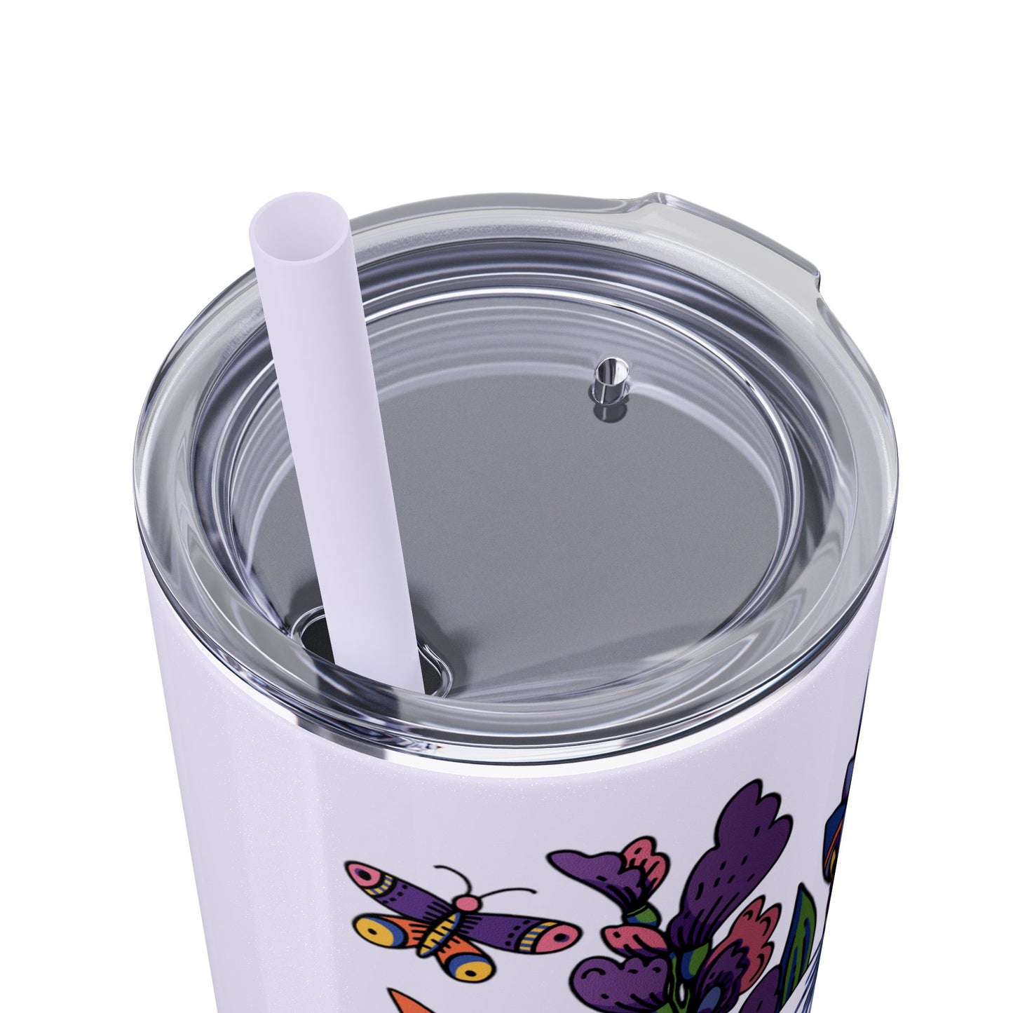 Summer Garden 20oz Skinny Tumbler with Straw