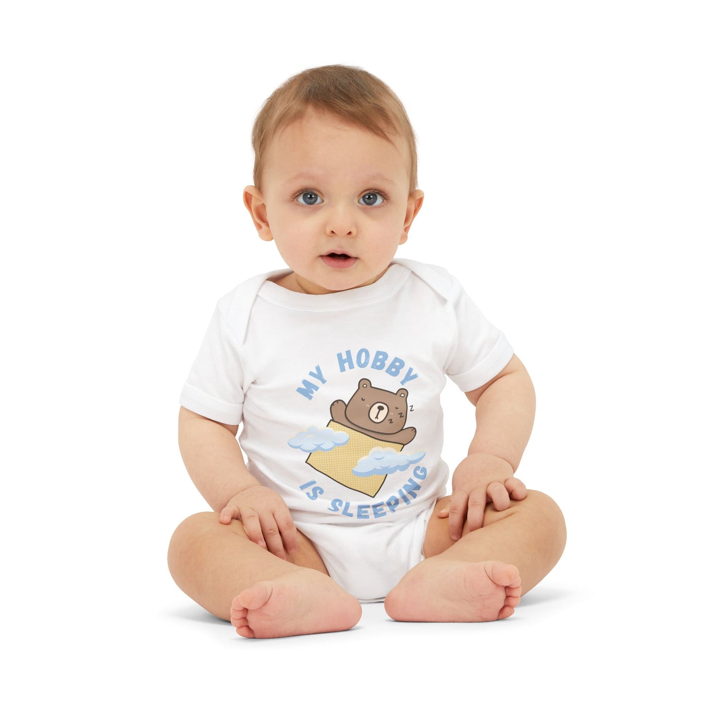 Cute Infant Jersey One Piece - 'My Hobby is Sleeping' Design