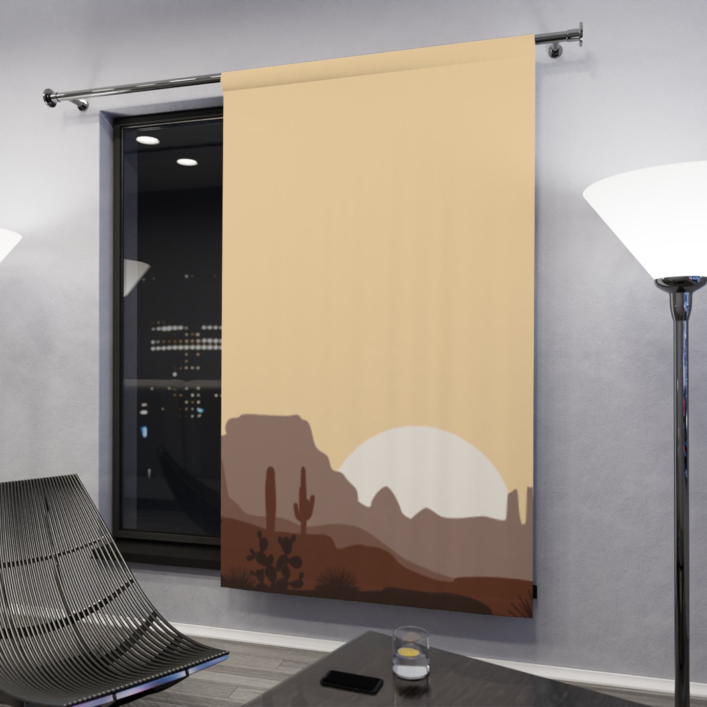 Yeehaw Corral Window Curtain - Desert Cactus